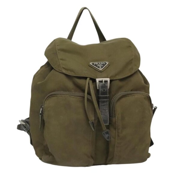 PRADA Backpack Nylon Khaki - Picture 1 of 15